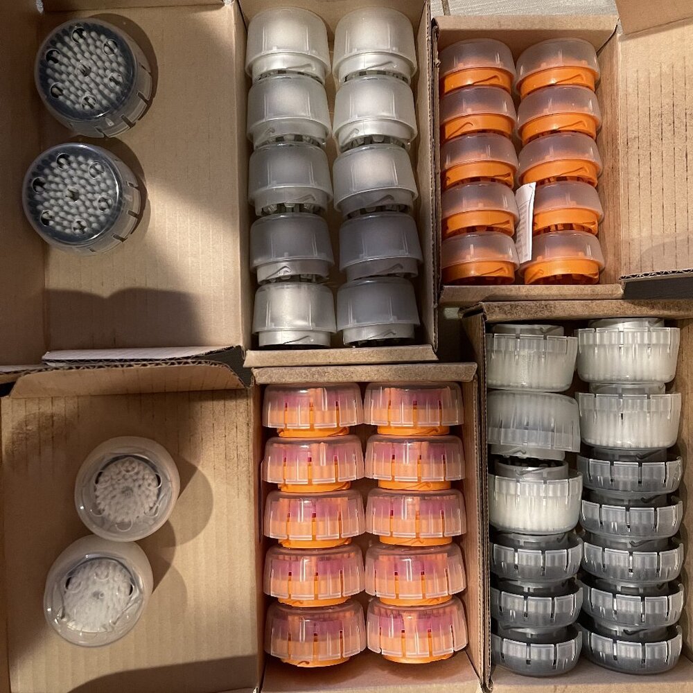 Lot of 47 assorted New Clarisonic brush heads